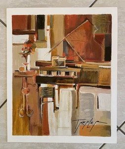 Impresión serigráfica de piano Yuri Tremler 13,5x16,5 numerada/firmada sin marco - Imagen 1 de 7