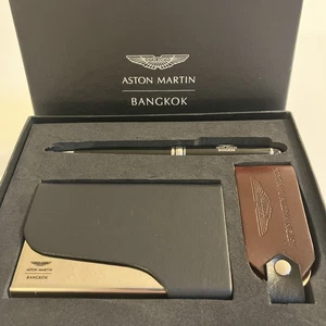 Aston Martin Bangkok Collectors Keychain Pen & Business Card Holder Set - Picture 1 of 8