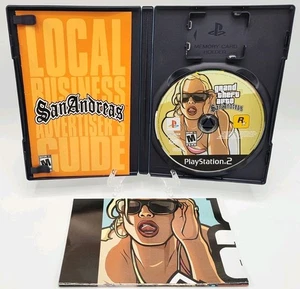 Grand Theft Auto San Andreas (PS2, 2004) *CIB w/ Map* Hot Coffee Variant* Tested - Picture 1 of 23