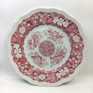 Vintage Spode Trophies Red 10⅞" Dinner Plate Archive Collection Regency Series - Picture 1 of 8