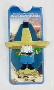 Targhetta bagaglio gnomo roaming Mexico Sombreros Miracas nuova mai usata - Foto 1 di 2