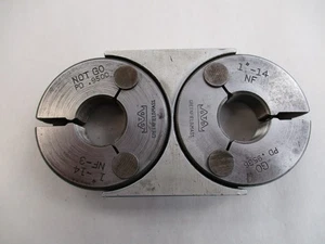 GTD 1" 14 NF, (2) THREAD RING GAGES and holder GO PD. .9536 NOGO PD. .9500 - Picture 1 of 3