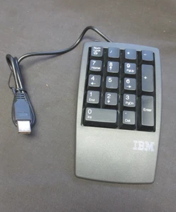 IBM USB NUMBER PAD KEYPAD MODEL KU-9880 BLACK AUXILIARY KEYBOARD 09N5546 TESTED - Picture 1 of 3