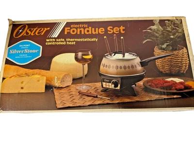 Vintage Oster 681-46 Almond Electric Fondue Set W/6 Fondue Forks-120V- NIB - Image 1 of 4