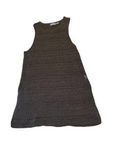 Ralph Lauren Polo Negro Crochet Túnica Sin Mangas Mujer Suéter Talla S P Algodón - Imagen 1 de 4
