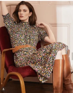Wyse Sophie Cece 70s Floral Garden Ditsy Shirt Dress Floral Size 2 UK 10 - Picture 1 of 9