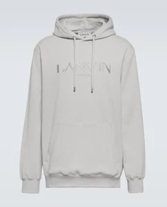 LANVIN Paris Cotton Hoodie Men sweatshirt Large - Picture 1 of 9