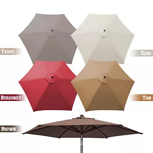 8.2ft 6 Ribs Patio Umbrella Canopy Replacement Parasol Sunshade Top Cover ONLY - Picture 1 of 104