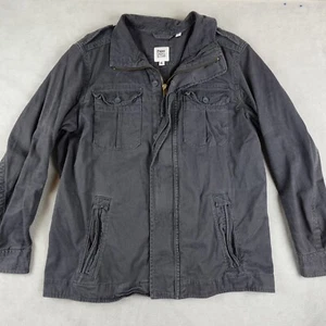 Giacca Paper Denim e Panno Uomo XL Grigio Zip Frontale Bottoni Tasche Manica Lunga - Foto 1 di 23