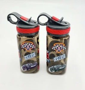 Disney’s Cars 3 | 15 Oz. (×2) Plastic Water Bottles & Straws Next Gen Racer Red - Picture 1 of 10