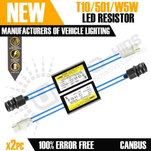 2X T10 501 W5W RESISTORS CANBUS NO ERROR LED SIDELIGHT RESISTORS UK - Picture 1 of 6