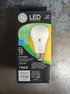 GE LED A21 Soft White 75 Watt-12 Watt Dimmable Light Bulbs 1100 Lumens 4 Pack - Picture 1 of 8