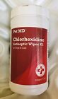 NEW Pet MD Chlorhexidine Wipes XL with Aloe Dogs & Cats Antiseptic 70 Wipes