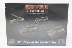 Flames Of War USA M12 155mm Artillery Battery New - Picture 1 of 2