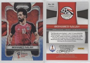 2018 Panini Prizm World Cup Red and Blue Wave Prizm Mohamed Salah #54