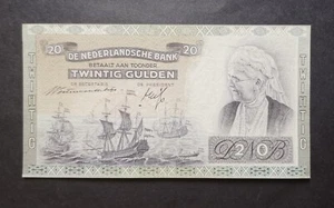 UNC 20 guldens 1941 NETHERLANDS - Picture 1 of 10