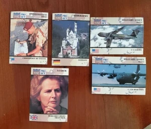 Pro Set Desert Storm Trading Card Lot Thatcher C-130 Hercule C-5 Galaxy Events - Picture 1 of 2