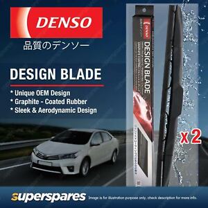 Pair Front Denso Design Wiper Blades for Lexus IS 300h 200t 350 RC F 2013-On