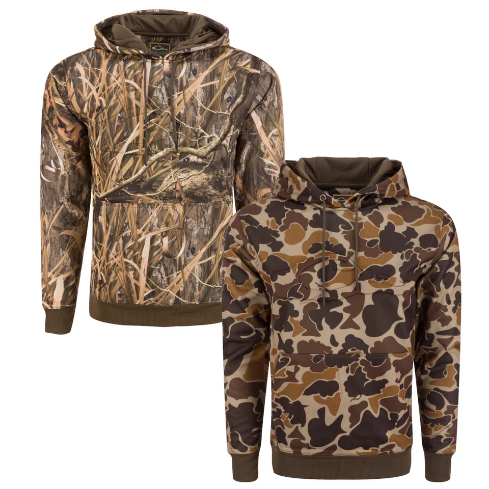 Drake Waterfowl Back Eddy Embossed Camo Hoodie - Image 1 of 1