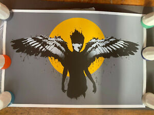 Eelus Icarus screen print limited edition signed/stamped of 100 rare