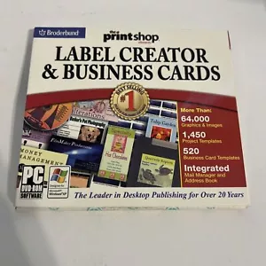 The Print Shop Label Creator & Business Cards Pc Game - Picture 1 of 1