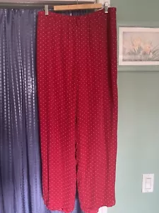 LAUREN RALPH LAUREN Hose gefüttert 100 % Seide L rot und beige Tupfen Vintage - Bild 1 von 5
