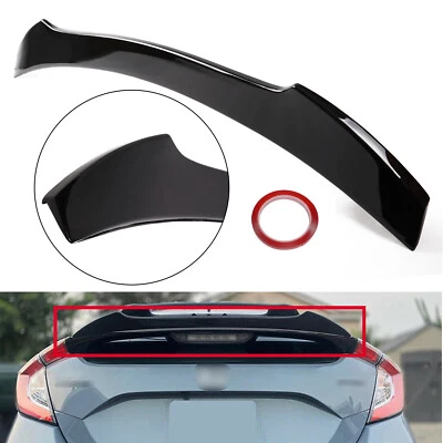 FITS 2017-2021 HONDA CIVIC HATCHBACK GLOSS BLACK HIGHKICK DUCKBILL TRUNK SPOILER Foto 1 de 4