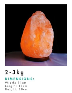 100% Natural Himalayan Salt Lamp Pink Rock Salt Natural Healing With Plug & Bulb - Picture 1 of 4