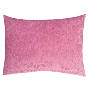Chenille Pink Floral (Cherry Rose) 22x30 Couch Sofa Porch Seat Pillow Cover Sham - Picture 1 of 5
