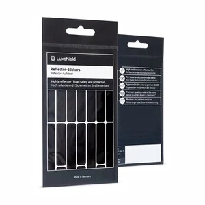Set de pegatinas reflectores Luxshield negro - rayas - para scooter bicicleta - Imagen 1 de 5