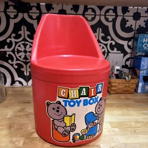 Vintage Toy Street Inc Child Toddler PLASTIC CHAIR TOYBOX 1989. RARE! - Picture 1 of 8