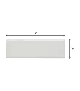 Daltile Restore hellweiß 2 Zoll x 6 Zoll Keramik Bullnose Trim Fliese 2,4 Quadratfuß 1 Fall - Bild 1 von 2