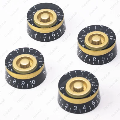 4 piezas perillas de control de guitarra LP doradas/negras perillas de marcación rápida para SG Les Paul Foto 1 de 4