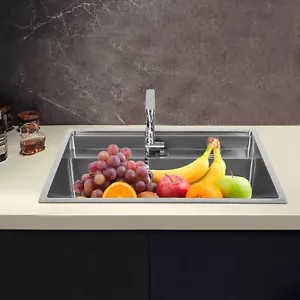 Multifunctional Sink Stainless Single-bowl Sink With Foldable 360° Swivel Faucet - Picture 1 of 23