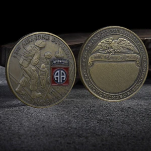 Moneta Sfida Collezionabile Militare USA 82a Divisione Aviotrasportata Esercito Regalo Bronzo - Foto 1 di 11