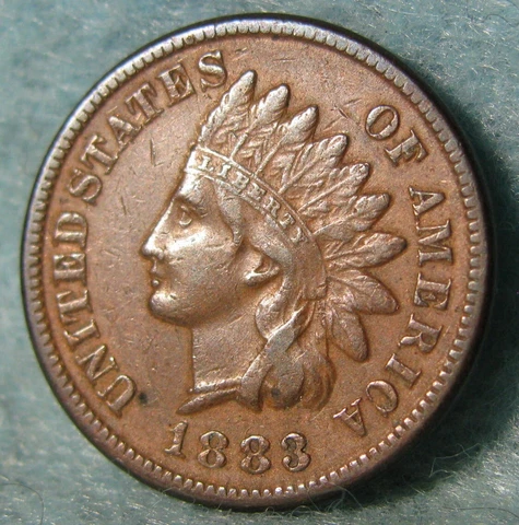 1883 Indian Head Penny Small Cent United States Coin #329 Cover