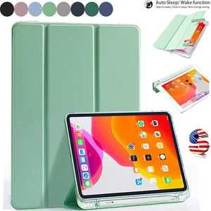 Funda delgada con soporte abatible para iPad 5º 6º 7º 8º 9º Generación 9,7" 10,2" EE. UU. - Imagen 1 de 22