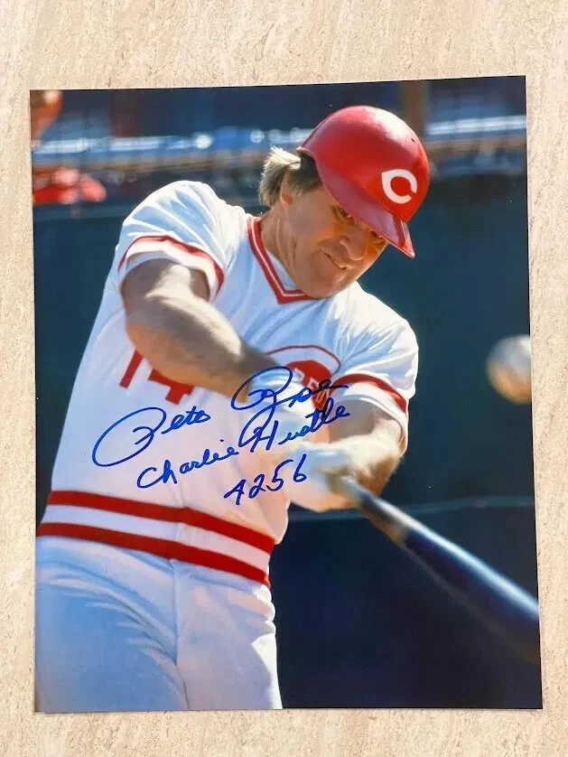 RARE Pete Rose Auto Signed 8x10 Photo from the Wheaties Box Charlie Hustle 4256 - Image 1 of 1