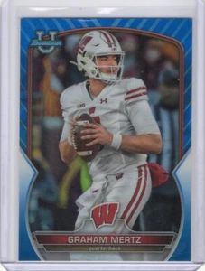 2022 Bowman Chrome University Blue Refractor Graham Mertz RC /199 Texans - Bild 1 von 2