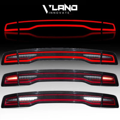For 2011-2014 Dodge Charger Clear FULL LED Tail Lights Animation&Sequential Pair - Image 1 of 4