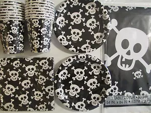 SKULLS / Happy Skulls - Birthday Party Supply Kit Pack Set 16 - Picture 1 of 7