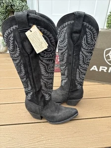 ARIAT Damen Laramie StretchFit Westernstiefel abgenutzt schwarz Wildleder Größe 6,5 - Bild 1 von 9