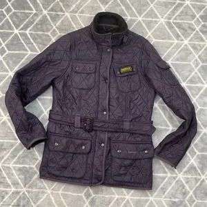 Barbour International Quilted Jacket Women’s Size 12 Belted Country Jacket - Picture 1 of 11