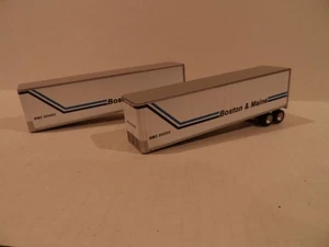 WALTHERS HO SCALE 40 FT. Kastenanhänger 2 Stück Boston & Maine - Bild 1 von 3