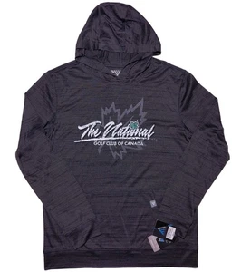 LEVELWEAR National Golf Club Canadá Manga Larga Sudadera con Capucha Camisa Mediana M ~ Nueva - Imagen 1 de 9