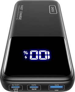 Banque d'alimentation INIU 65W avec chargeur rapide USB-C 25000mAh pour ordinateurs portables et téléphones - Photo 1 sur 8