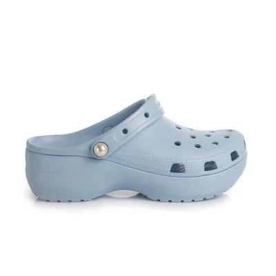Mujer Chanclas Crocs Classic Plataforma Zueco Azul 211231-4NS