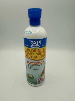 API Pond Chlorine & Heavy Metal Neutralizer 16oz Makes Tap Water Safe for Fish - Image 1 of 3