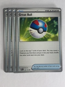 Pokemon TCG Paldea Evolved 4x Playset Great Ball 183/193 Near Mint - Picture 1 of 2