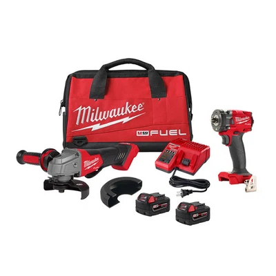 Milwaukee 2991-22 M18 FUEL 18V Compact Impact Wrench / Grinder Combo Kit - Image 1 of 4